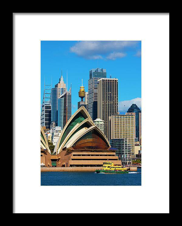 Tranquility Framed Print featuring the photograph Sydney Opera House And Sydney Skyline #1 by Scott E Barbour