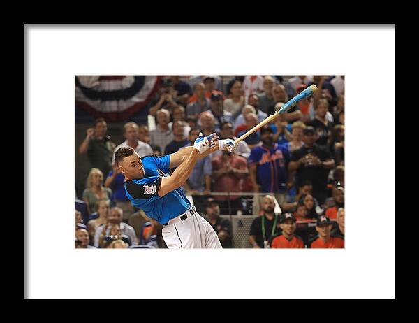 Three Quarter Length Framed Print featuring the photograph T-Mobile Home Run Derby by Mike Ehrmann