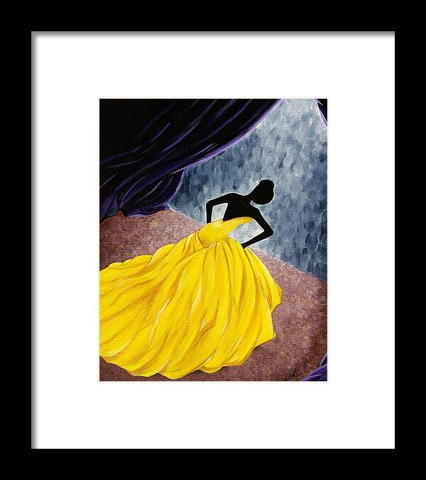 Female Framed Print featuring the painting Take a bow by Yolanda Holmon