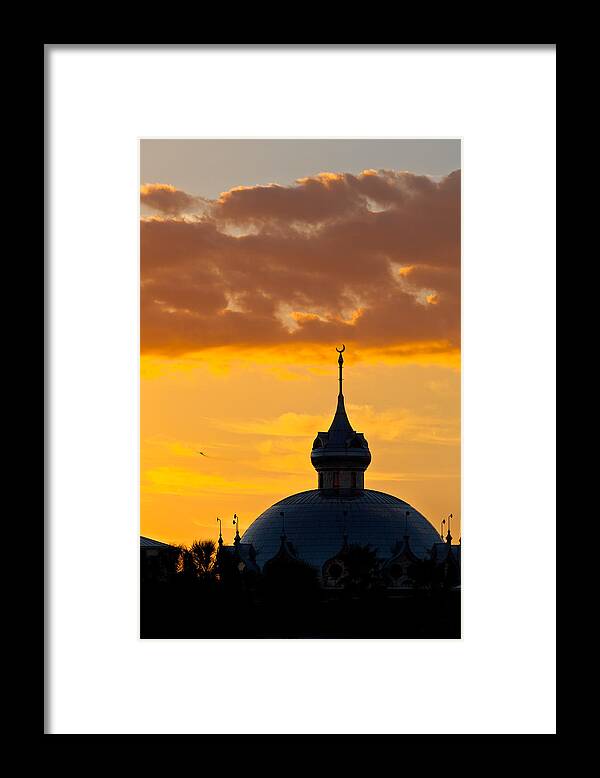 America's Gilded Age Framed Print featuring the photograph Tampa Bay Hotel Dome at Sundown by Ed Gleichman