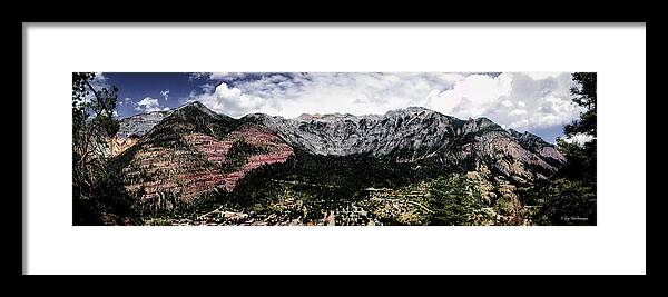Telluride Colorado Canvas Print Framed Print featuring the photograph Telluride From The Air #2 by Lucy VanSwearingen