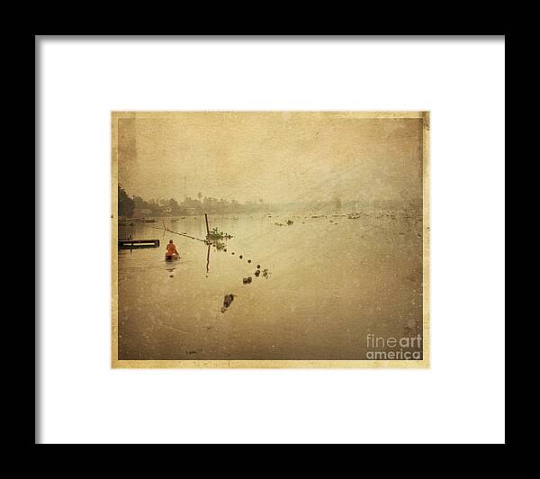 Thailand Framed Print featuring the photograph Thai river life #1 by Setsiri Silapasuwanchai
