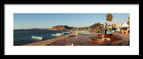Photography Framed Print featuring the photograph The Beachside Strolling Malecon #1 by Panoramic Images