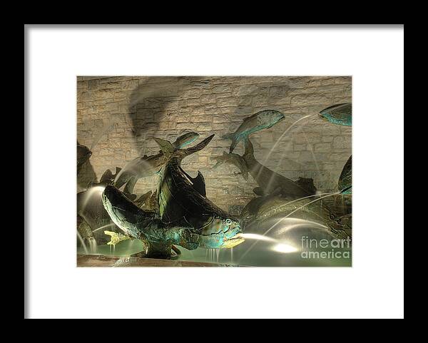 Fish Framed Print featuring the photograph The Fountain at Founders Hall #1 by Mark Dodd