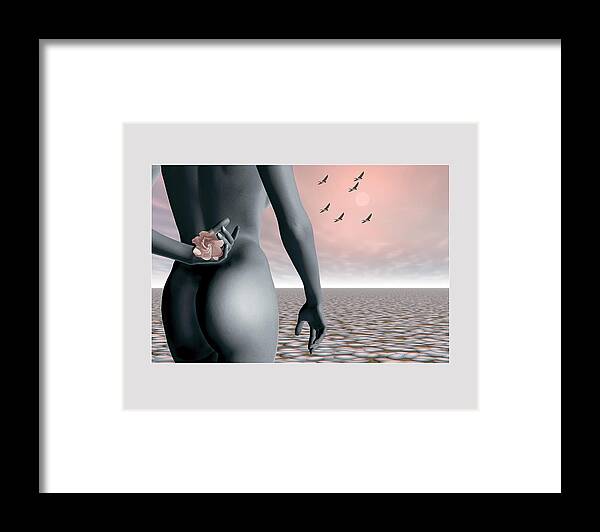 Landscape Framed Print featuring the digital art The Gift by Barbara Milton