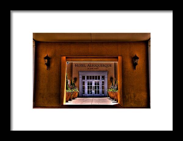 Hotel Albuquerque Framed Print featuring the photograph The Hotel Albuquerque #1 by David Patterson