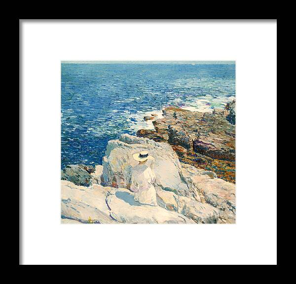 Painting Framed Print featuring the painting The South Ledges Appledore #1 by Mountain Dreams