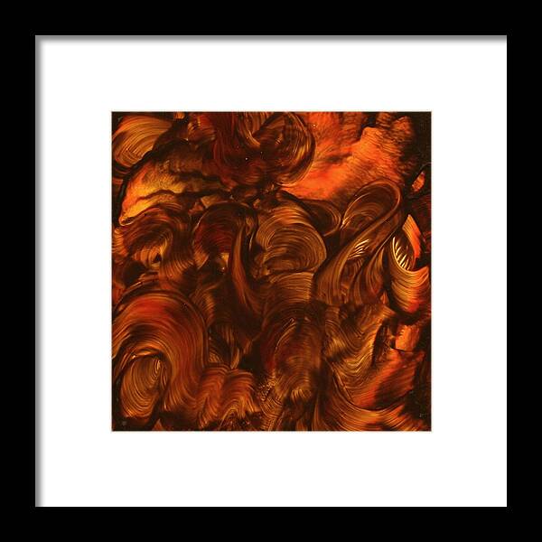 Abstract Painting Framed Print featuring the painting The Unraveling of Reason #1 by Charles Lucas
