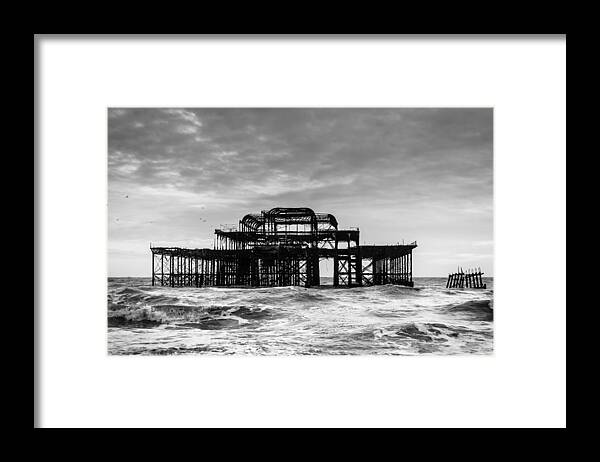 Sea Framed Print featuring the photograph The West Pier in Brighton #1 by Dutourdumonde Photography