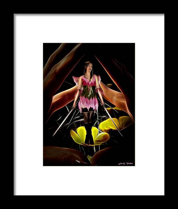 Fairy Framed Print featuring the painting To Catch A Fairy by Jon Volden