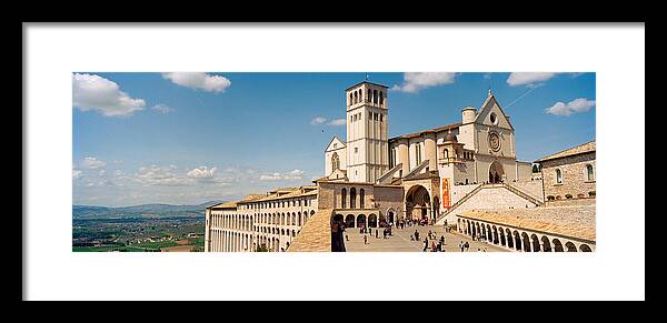 Photography Framed Print featuring the photograph Tourists At A Church, Basilica Of San #1 by Panoramic Images