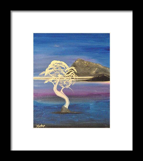 Purple Framed Print featuring the painting Tree Of Life by Suzanne Surber