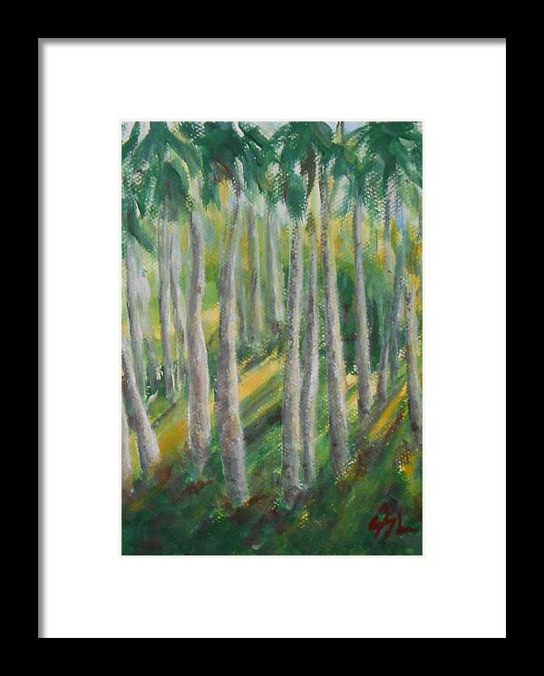 Landscape Framed Print featuring the painting Tropical #1 by Jane See