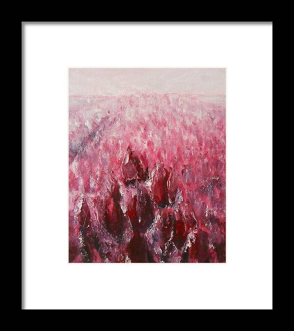 Abstract Framed Print featuring the painting Tulips #2 by Jane See
