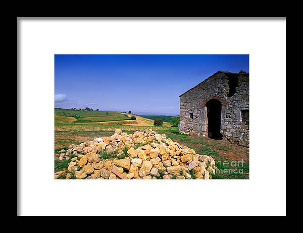 Italy Framed Print featuring the photograph Tuscany, Italy #1 by Bill Bachmann