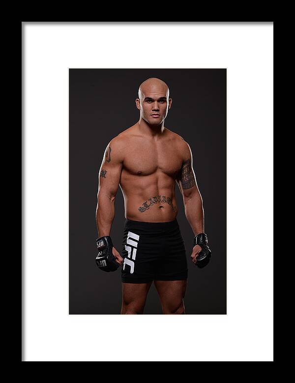 People Framed Print featuring the photograph Ufc Fighter Portraits 2014 #1 by Jeff Bottari/zuffa Llc
