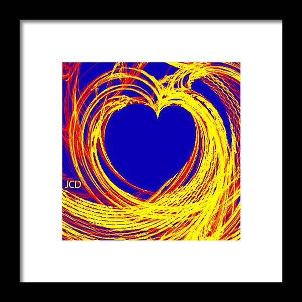 Heart Framed Print featuring the digital art Unchain My Heart #1 by Jean-Claude Delhaise