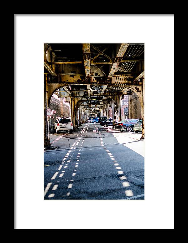 Chicago Framed Print featuring the photograph Under the L Tracks #1 by Anthony Doudt