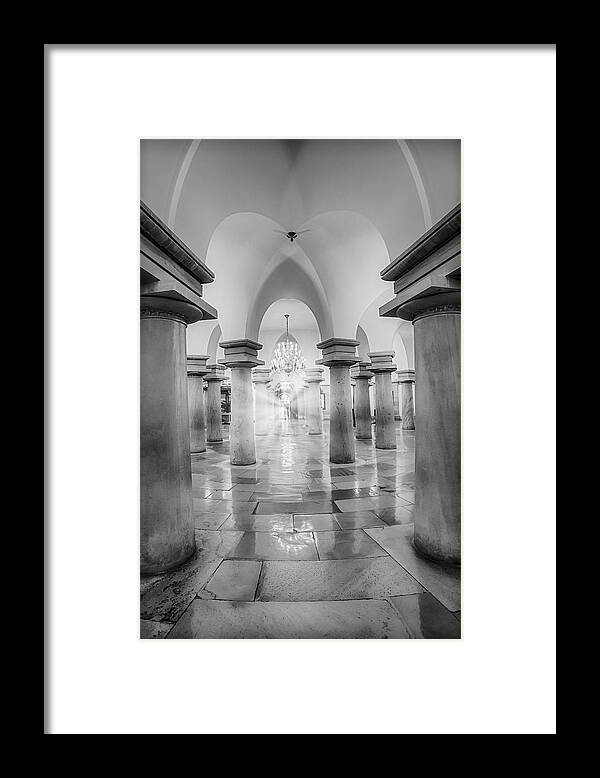 District Of Columbia Framed Print featuring the photograph United States Capitol Crypt #1 by Susan Candelario
