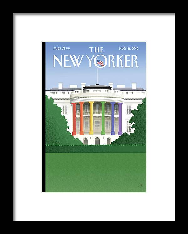 President Framed Print featuring the painting Spectrum of Light by Bob Staake