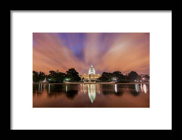 Outdoors Framed Print featuring the photograph Usa, Columbia, Washington Dc, Capitol #1 by Tetra Images - Henryk Sadura