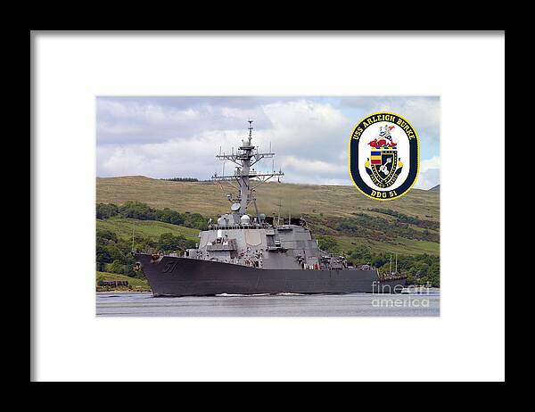 Uss Arleigh Burke Framed Print featuring the photograph USS Arleigh Burke #1 by Baltzgar
