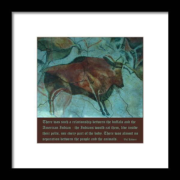 Val Kilmer On The Bison Framed Print featuring the digital art Val Kilmer On The Bison by Unknown