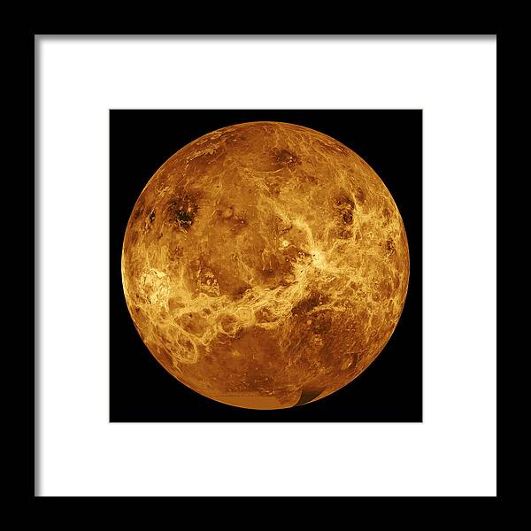 Round Shape Framed Print featuring the photograph Venus #1 by Nasa