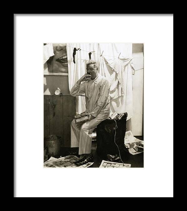 Actor Framed Print featuring the photograph W. C. Fields Wearing Pyjamas #1 by Edward Steichen
