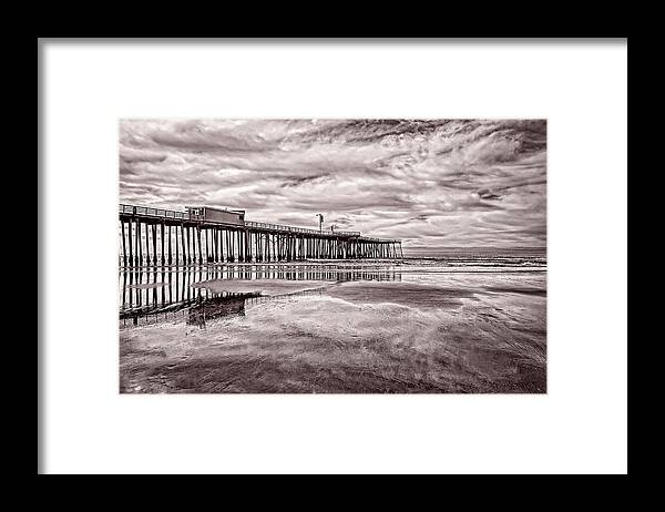 Pacific Ocean Framed Print featuring the photograph Wet Sands and Surf #1 by Leda Robertson