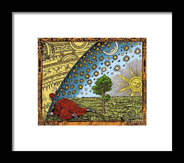 History Framed Print featuring the drawing Where Heaven And Earth Meet 1888 #1 by Science Source