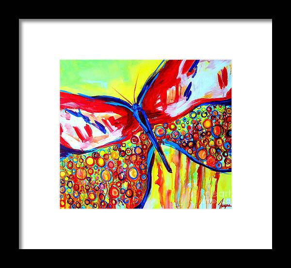 Butterfly Framed Print featuring the painting Wild Butterflies #2 by Patricia Awapara