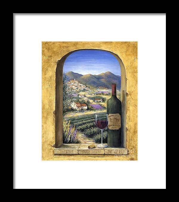 #faatoppicks Framed Print featuring the painting Wine and Lavender by Marilyn Dunlap