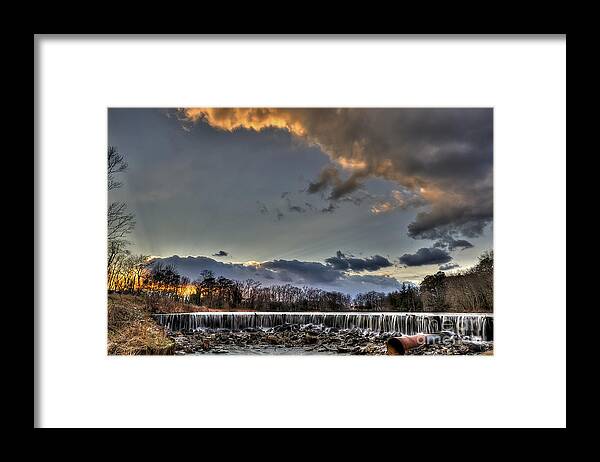 Mill Pond Framed Print featuring the photograph Winter Sky by Gene Bleile Photography 