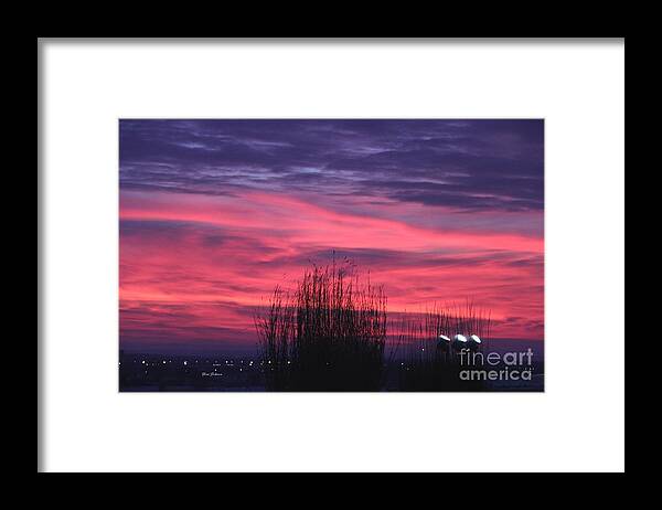 Sun Framed Print featuring the photograph Winter Sunset #1 by Yumi Johnson