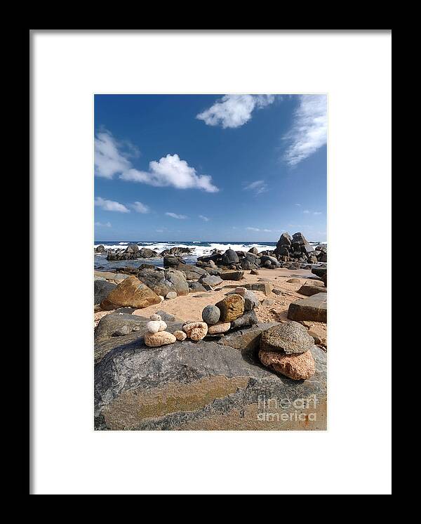 Aruba Framed Print featuring the photograph Wishing Rocks Aruba #1 by Amy Cicconi