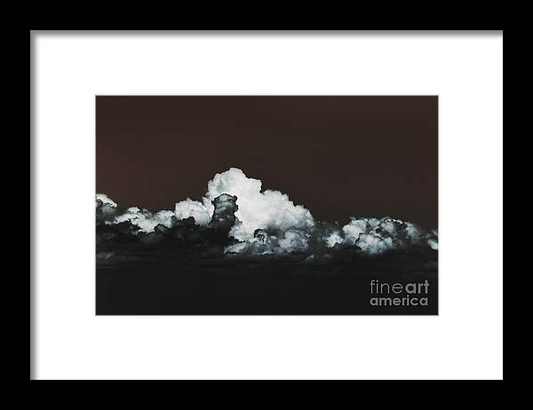 Clouds Framed Print featuring the photograph Words Mean More At Night #2 by Dana DiPasquale
