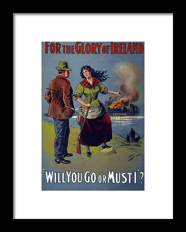 1915 Framed Print featuring the drawing Wwi Poster, 1915 #1 by Granger