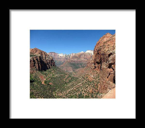 Zion National Park Framed Print featuring the photograph Zion Canyon Overlook #1 by Debra Thompson