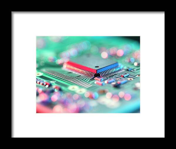 Concept Framed Print featuring the photograph Circuit Board #10 by Tek Image/science Photo Library