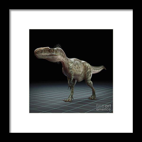 Extinction Framed Print featuring the photograph Dinosaur Monolophosaurus #10 by Science Picture Co