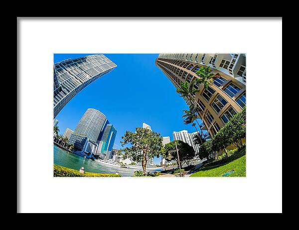 Architecture Framed Print featuring the photograph Downtown Miami by Raul Rodriguez