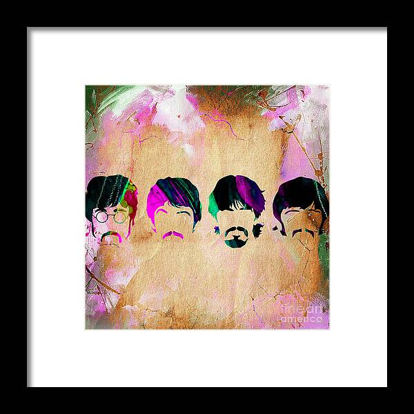 Beatles Framed Print featuring the mixed media The Beatles Collection #16 by Marvin Blaine