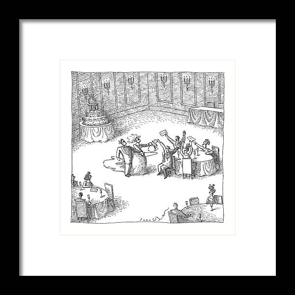 Wedding Framed Print featuring the drawing New Yorker September 18th, 2006 by John O'Brien