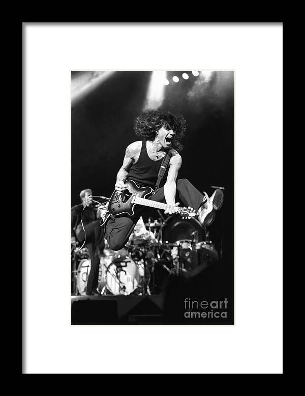 Eddie Van Halen Framed Print featuring the photograph Eddie Van Halen - Van Halen #7 by Concert Photos