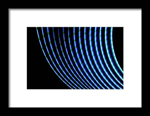 Electrical Component Framed Print featuring the photograph Abstract Light And Heat Trails #11 by John Rensten