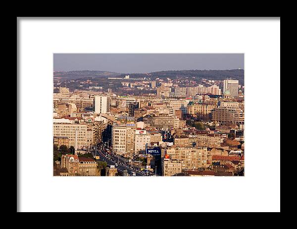 Aerials Framed Print featuring the photograph Belgrade, Serbia #11 by Russell Gordon