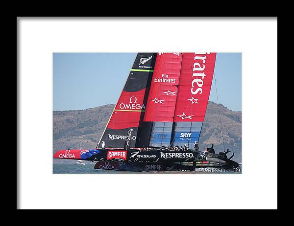 Emirates Framed Print featuring the photograph Emirates Team New Zealand #22 by Steven Lapkin