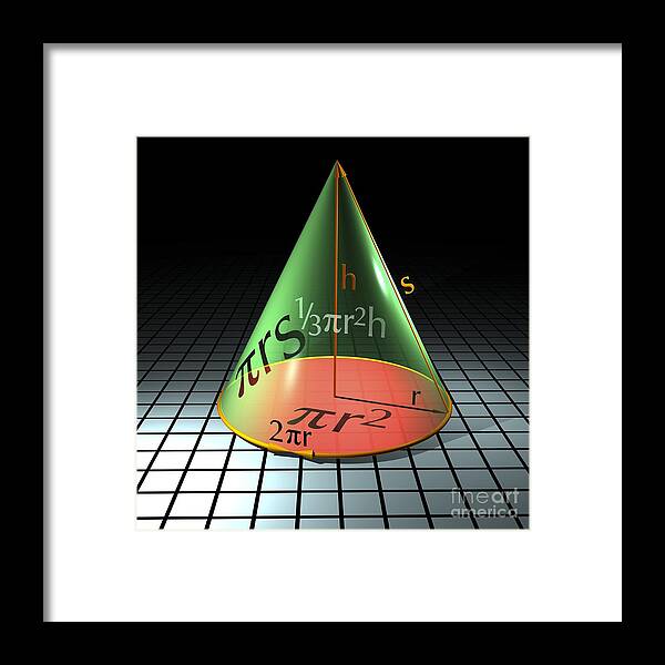 Cone Framed Print featuring the photograph Geometry Equations, Artwork #11 by Russell Kightley