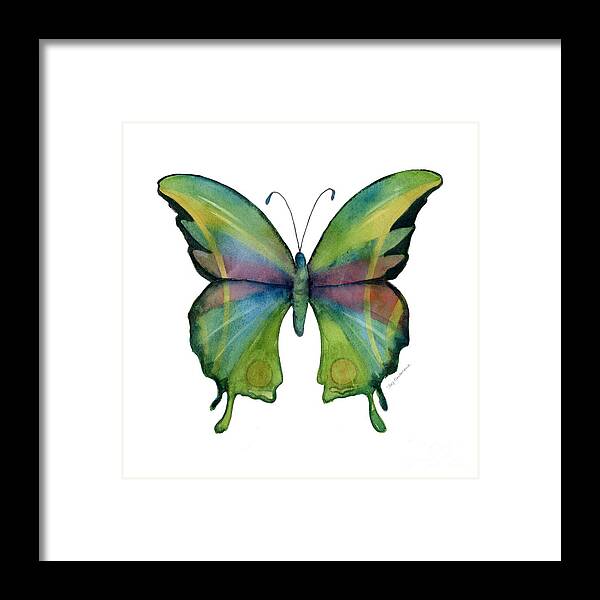 Prism Framed Print featuring the painting 11 Prism Butterfly by Amy Kirkpatrick